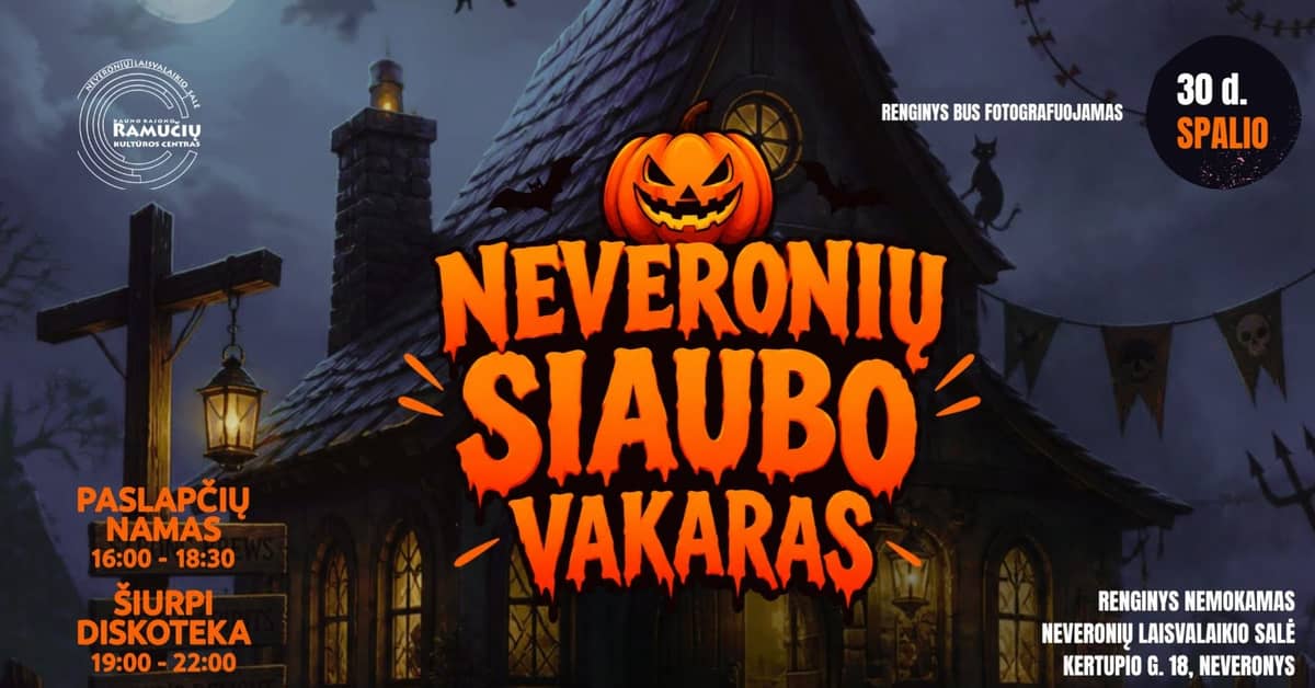 Neveronių siaubo vakaras: Paslapčių namas ir šiurpi diskoteka