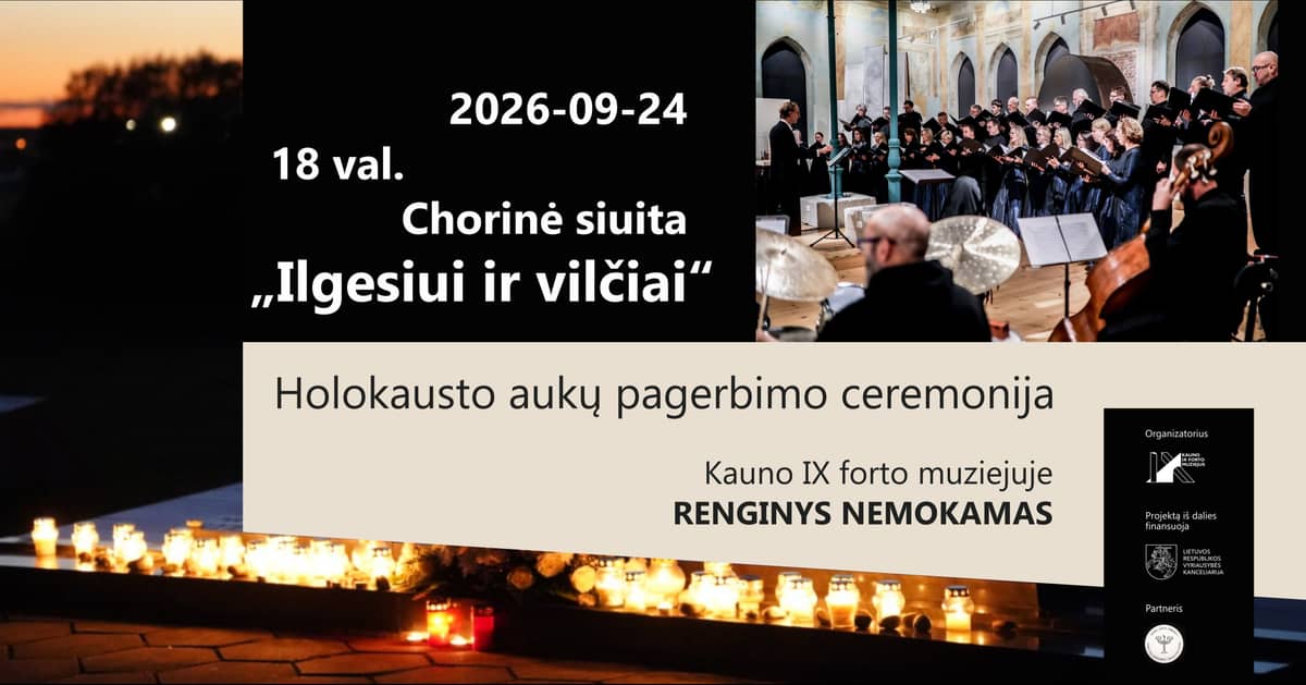 Ilgesiui ir vilčiai: renginys Lietuvos žydų genocido atminimo dienai paminėti