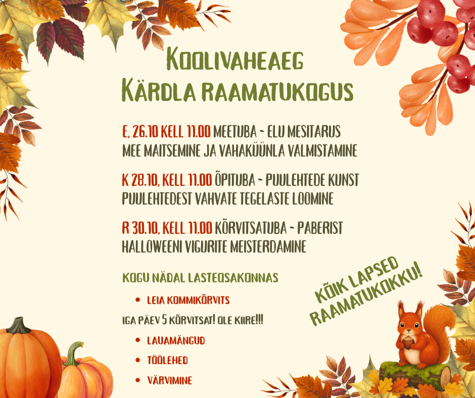 Mokinių atostogos Kerdlos bibliotekoje