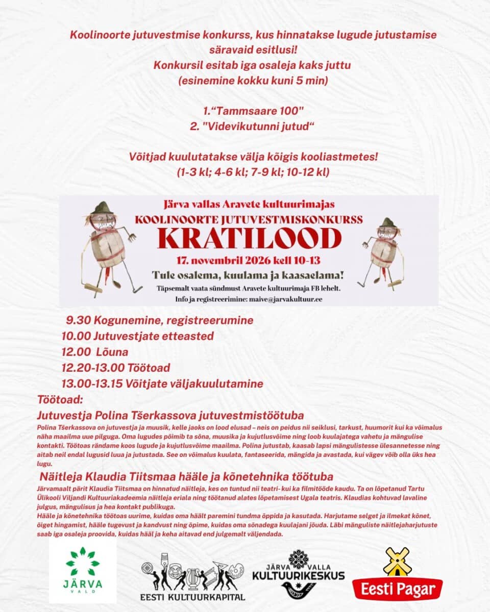 Mokinių pasakojimo konkursas Kratilood