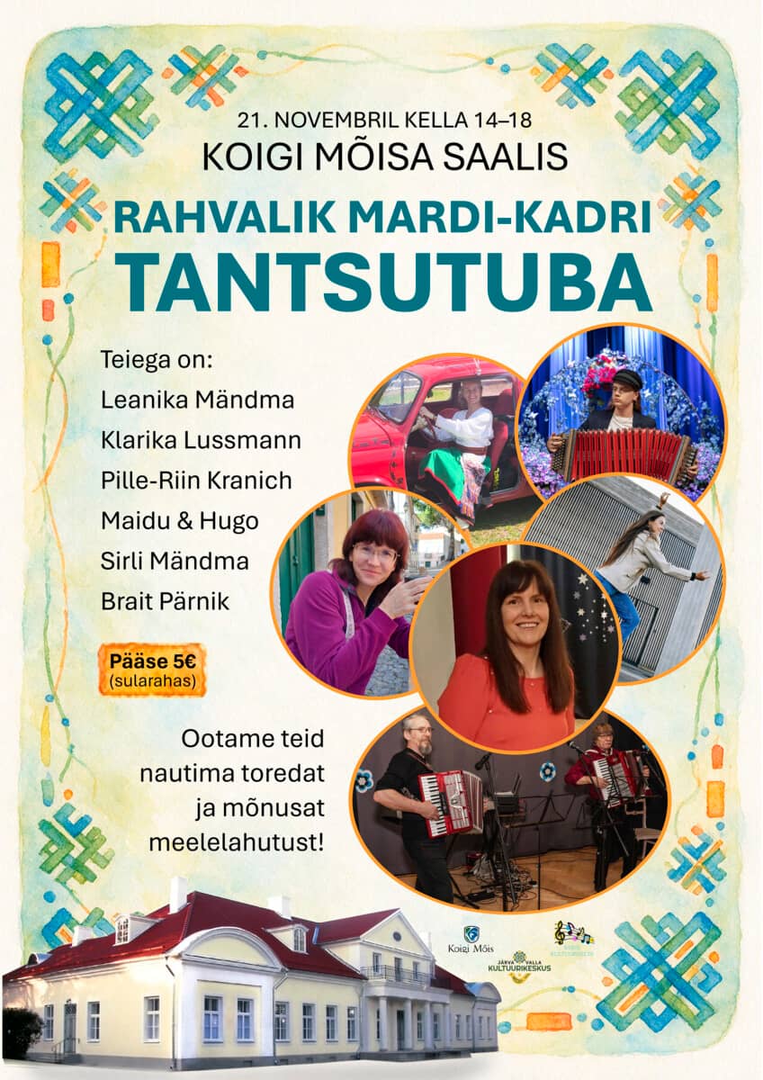 Liaudies šokių vakaras mardi-kadri šokių salėje