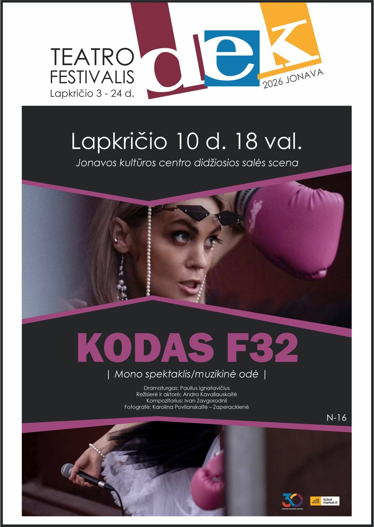 Mono spektaklis KODAS F32 | N-16