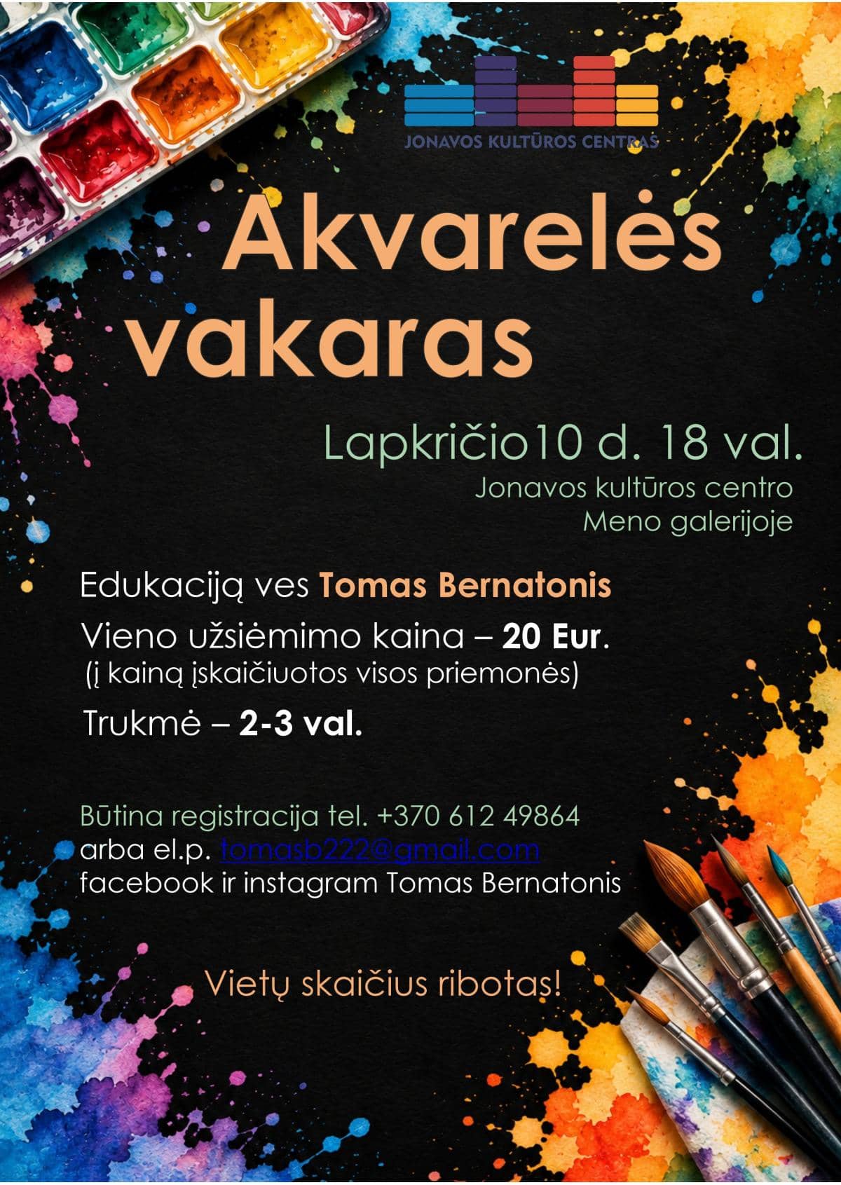 Akvarelės vakaras su Tomu Bernatoniu