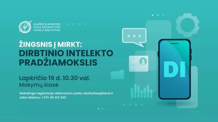 Žingsnis į MIRKT: dirbtinio intelekto pradžiamokslis