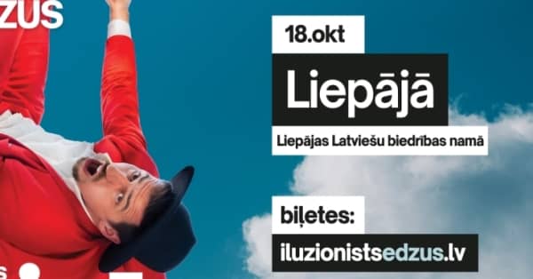 Iliuzionistas Edžus GAISĀ Liepojoje