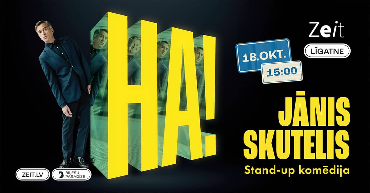 Jānis Skutelis stand-up komedijos šou “HA!”