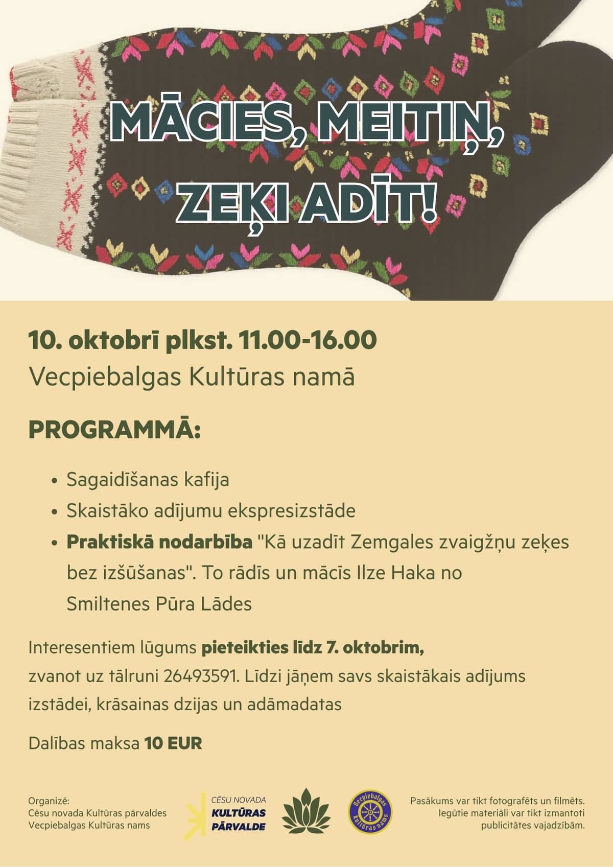 Mokykis, dukrele, kojines megzti!