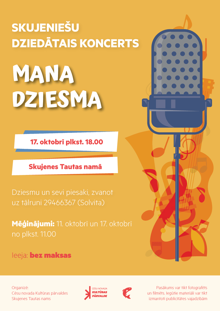 Skujeniešių dainuojamas koncertas "Mana dziesma"