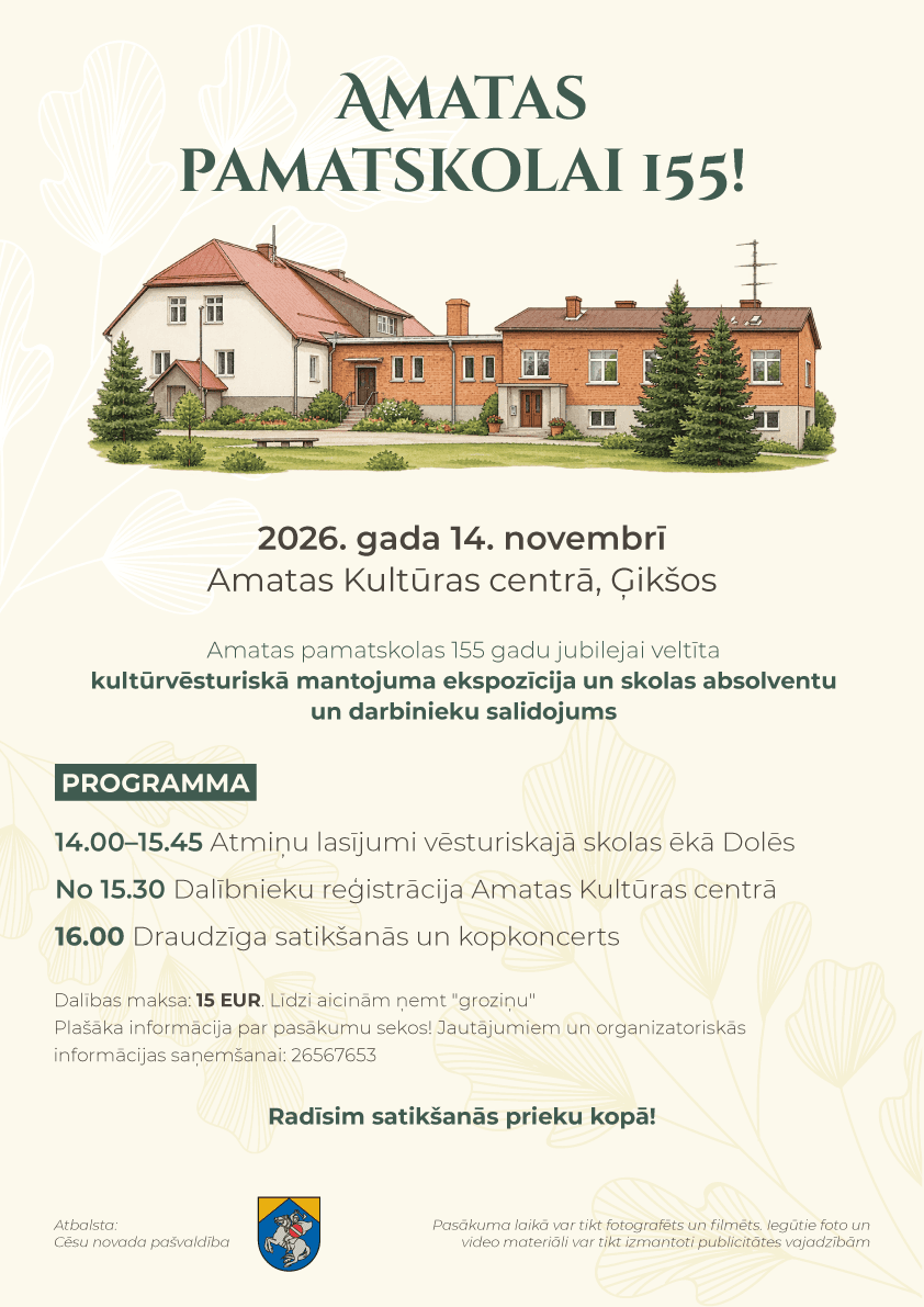 Amatos pradinei mokyklai – 155!