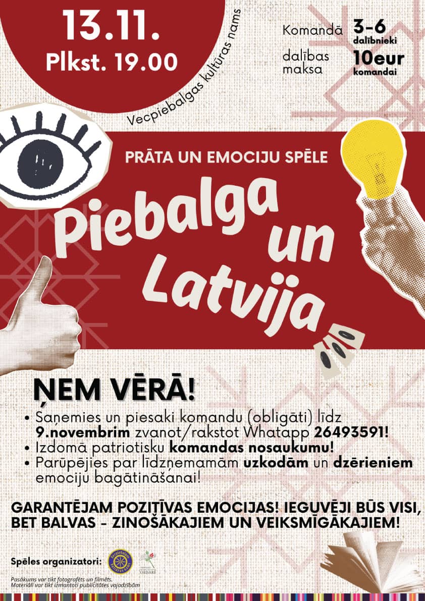 Proto ir emocijų žaidimas „Piebalga ir Latvija“