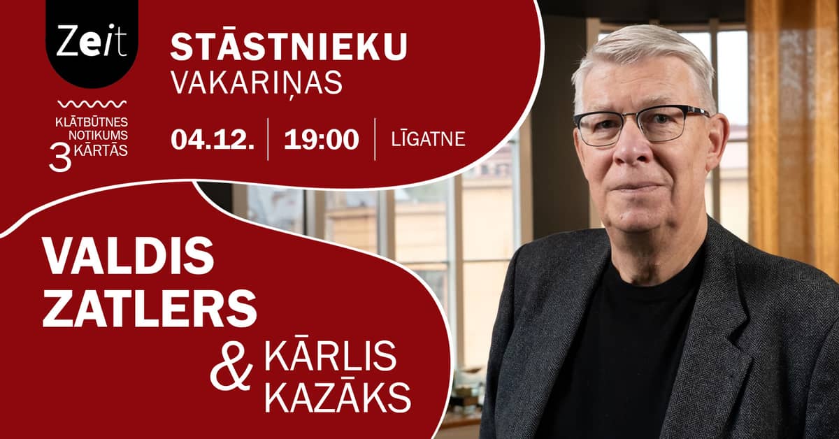 Pasakotojų vakarienė su Valdžiu Zatleriu ir Kārliu Kazāku