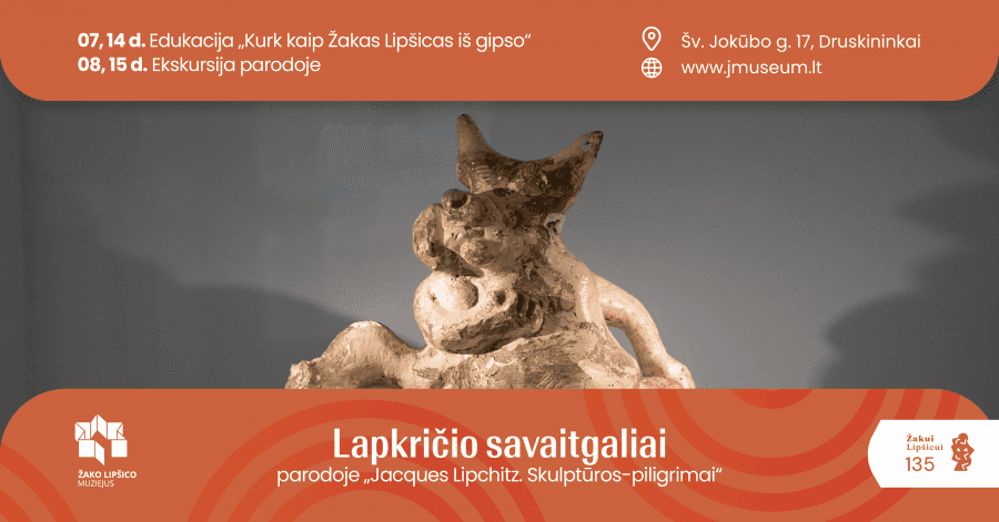 Lapkričio savaitgaliai parodoje „Jacques Lipchitz. Skulptūros-piligrimai“