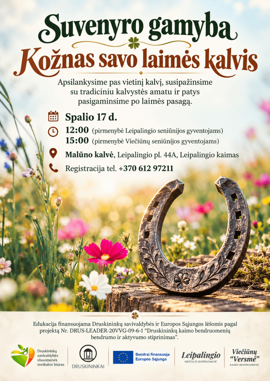 Suvenyro gamyba "Kožnas savo laimės kalvis"