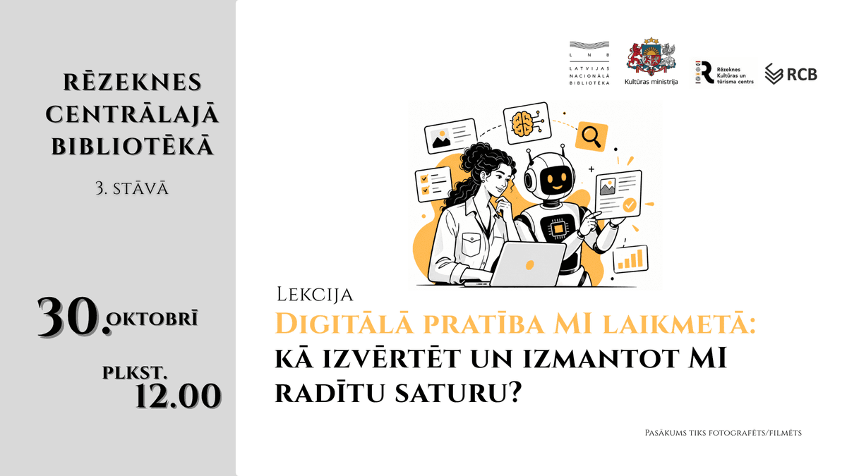 Skaitmeninis raštingumas dirbtinio intelekto amžiuje: kaip vertinti ir naudoti DI sukurtą turinį? | paskaita RCB