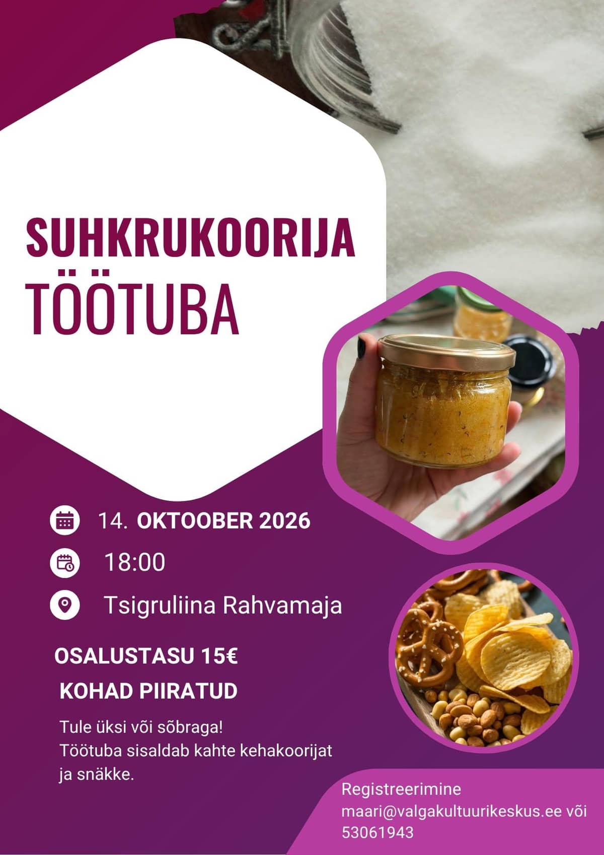 Cukraus kūno šveitiklio dirbtuvės