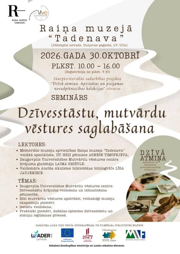 Seminaras „Gyvenimo istorijų ir žodinės istorijos išsaugojimas“ Tadenavoje
