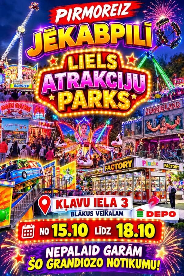 Atrakcijos Jėkabpilyje
