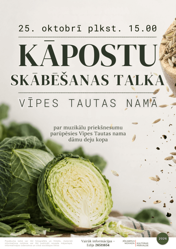 Kopūstų rauginimo talka Vīpės tautos namuose
