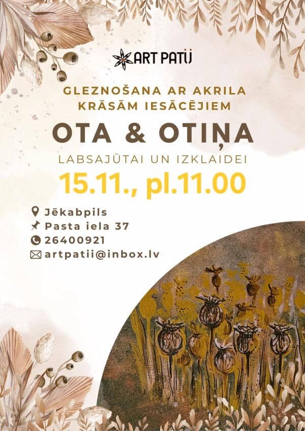 Tapyba akriliniais dažais pradedantiesiems Jėkabpilyje