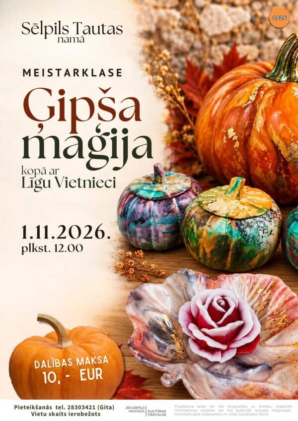 Kūrybinės dirbtuvės „Gipso magija“ Sėlpilyje