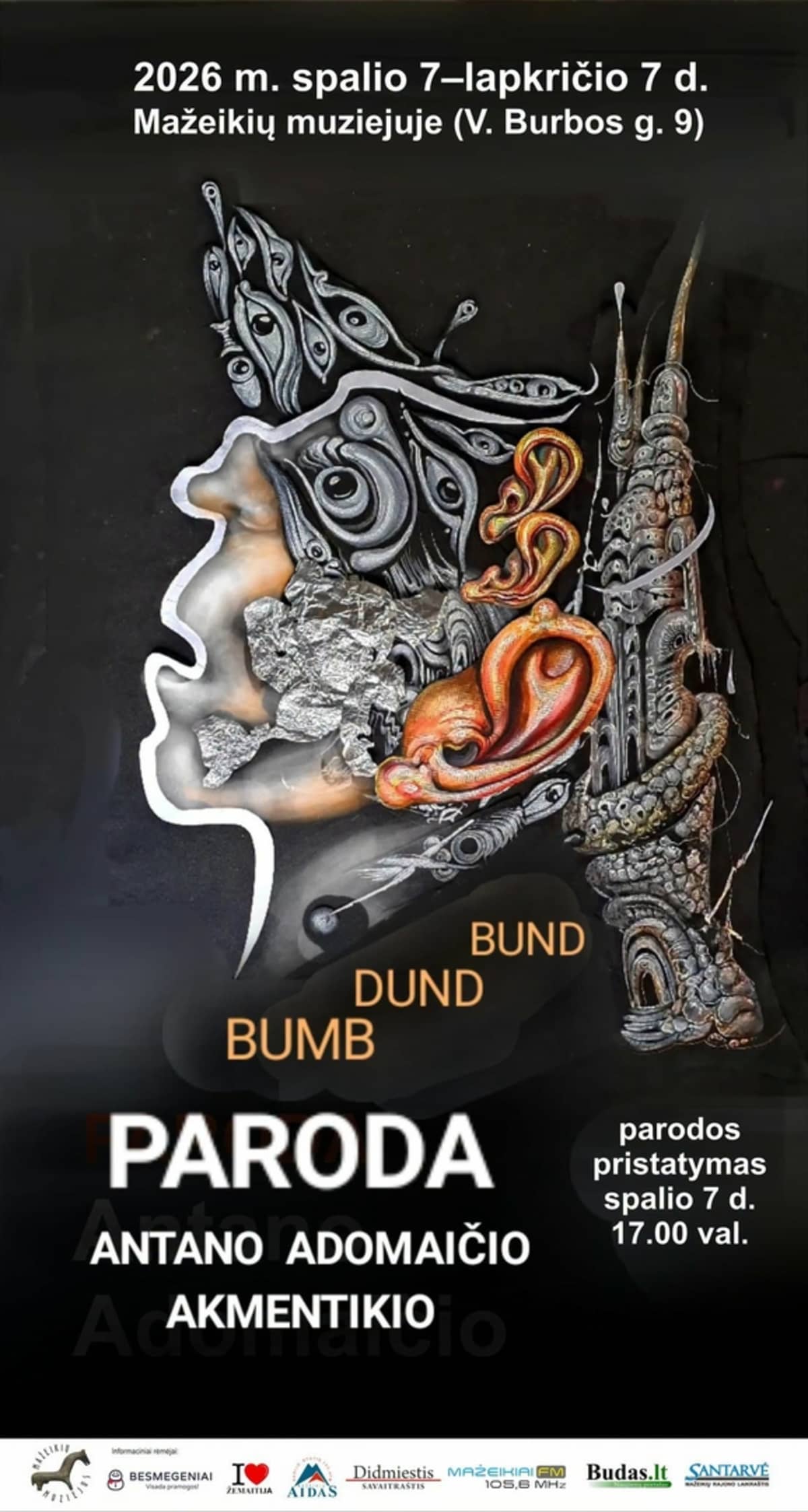 Antano Adomaičio parodos „BUMB DUND BUND“ pristatymas