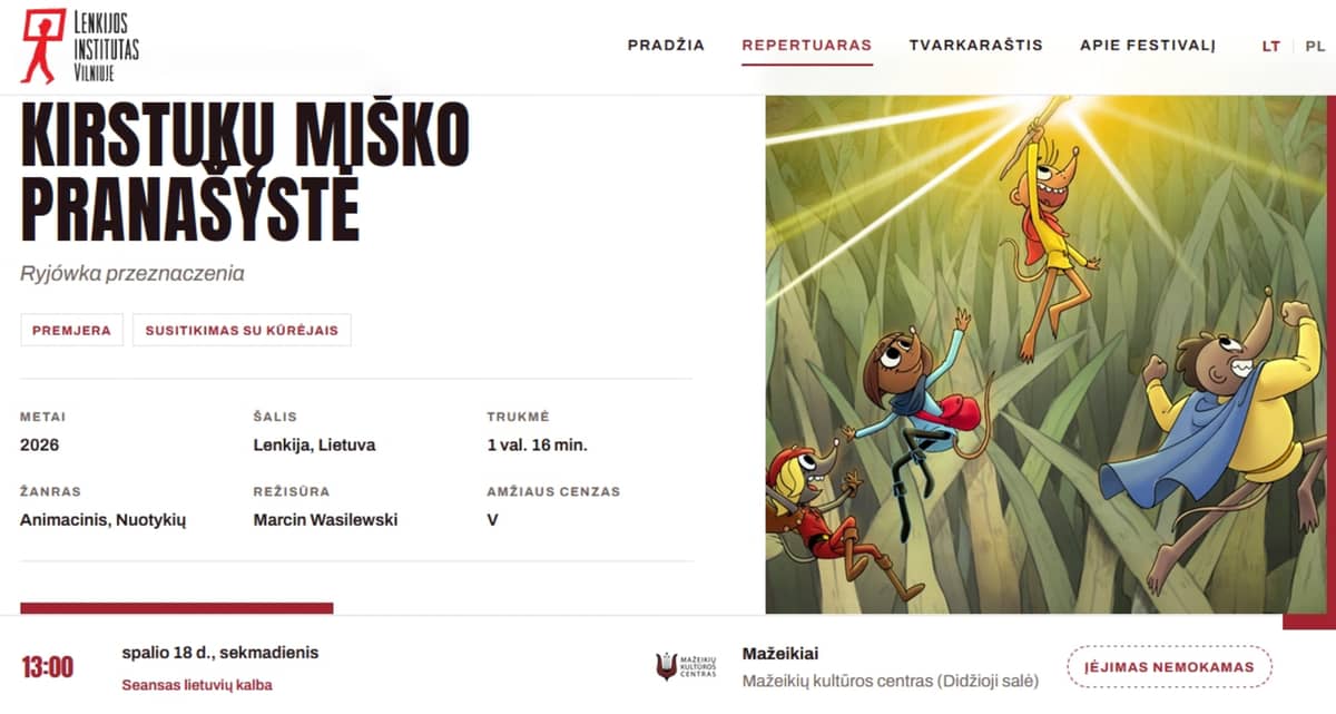 20-asis lenkų kino festivalis: Kirstukų miško pranašystė (dubliuotas lietuviškai)