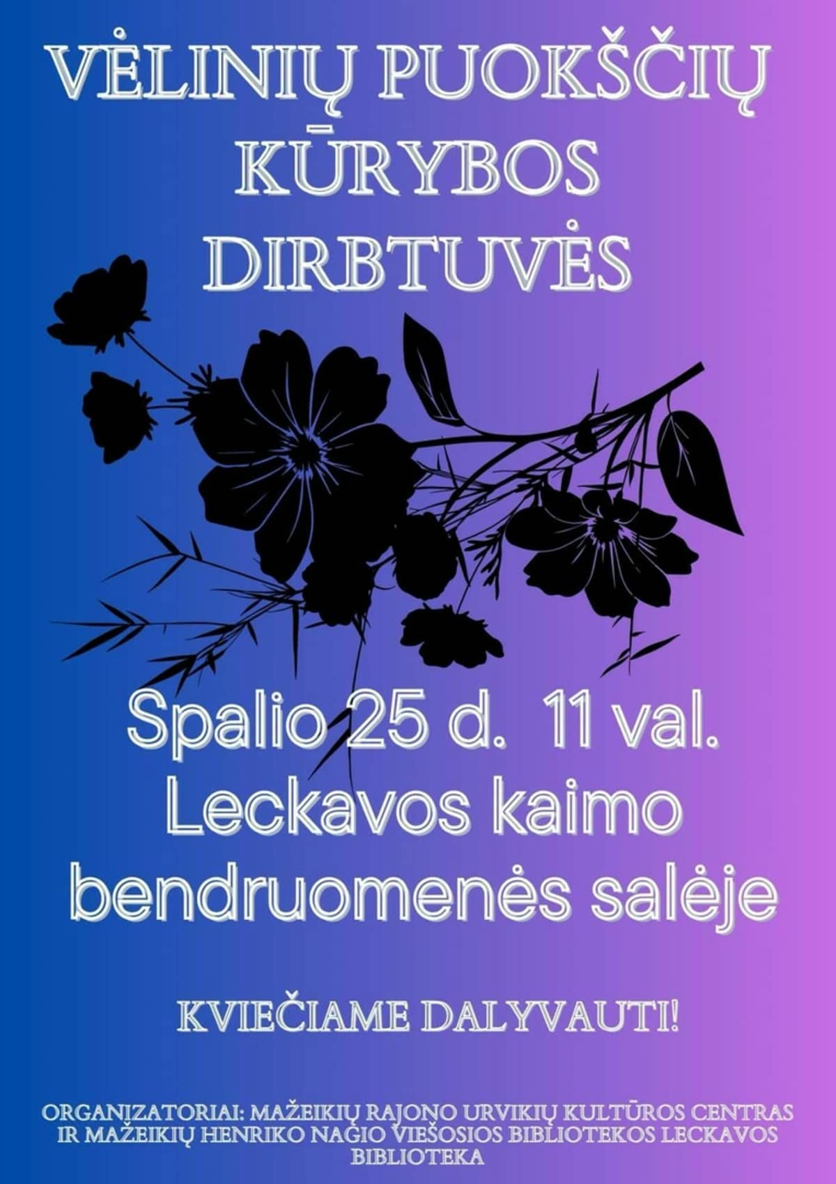 Vėlinių puokščių kūrybos dirbtuvės