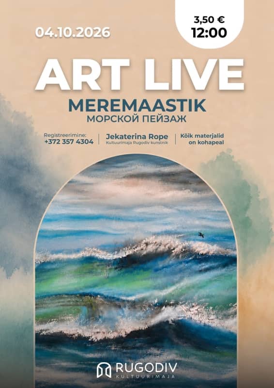 Dirbtuvės: Art Live. Jūros peizažas (rusų kalba)