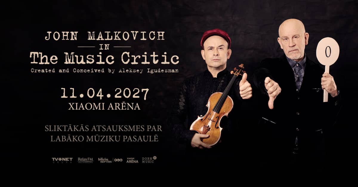 John Malkovich spektaklyje „The Music Critic“