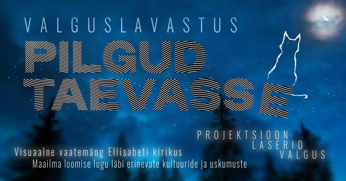 ''Pilgud taevasse'' / ''Eyes to the sky'' / Pärnu šviesos teatro festivalis ''ÖÖvalgel''