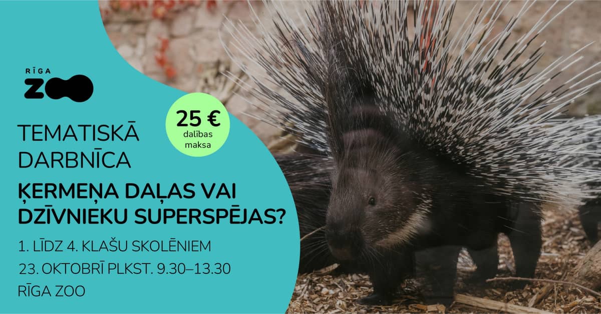 Teminė diena Rygos zoologijos sode – „Kūno dalys ar gyvūnų supergalios?“