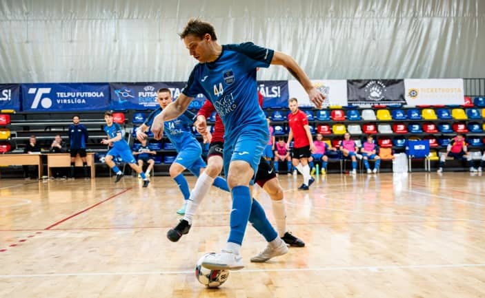 Salės futbolo aukščiausioji lyga | AVClub prieš FC Talsi