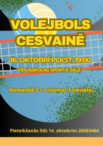 Cesvainės asociacijos administracija organizuoja tinklinio varžybas