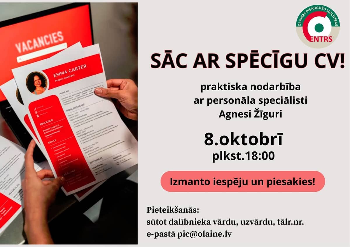 Pradėk nuo stipraus CV!