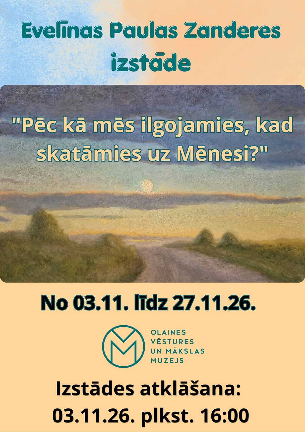 Evelīnos Paulos Zanderės paroda „Ko mes ilgimės, kai žiūrime į mėnulį?“