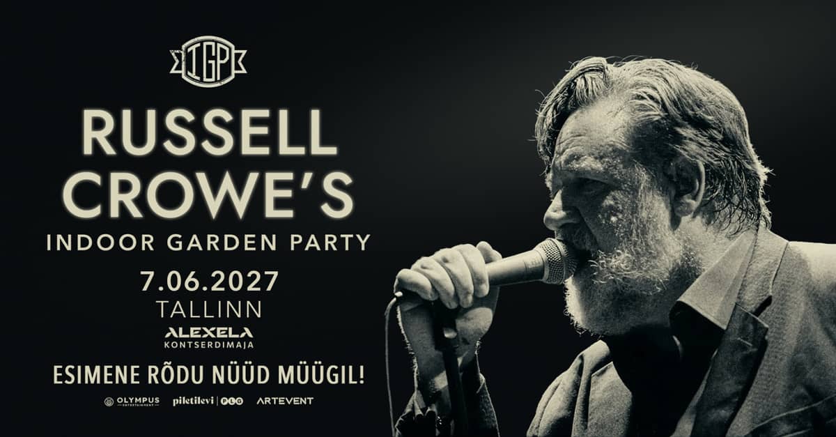 Vienas vakaras su RUSSELL CROWE ir grupe ''Indoor Garden Party''