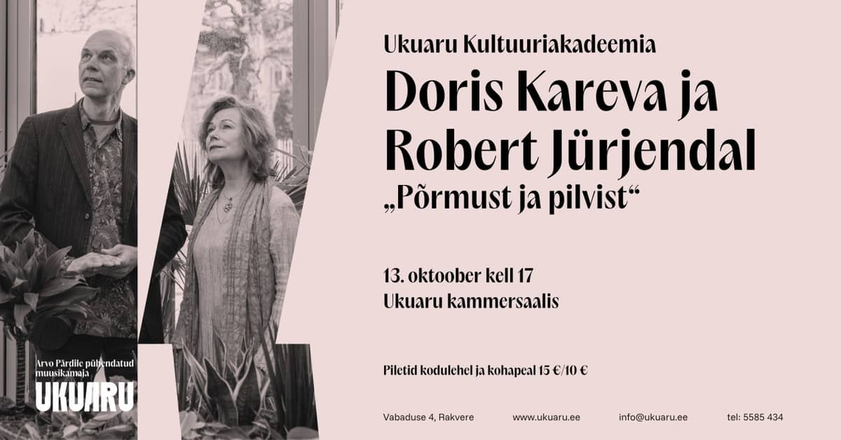Doris Kareva ir Robert Jürjendal ''Põrmust ja pilvist''