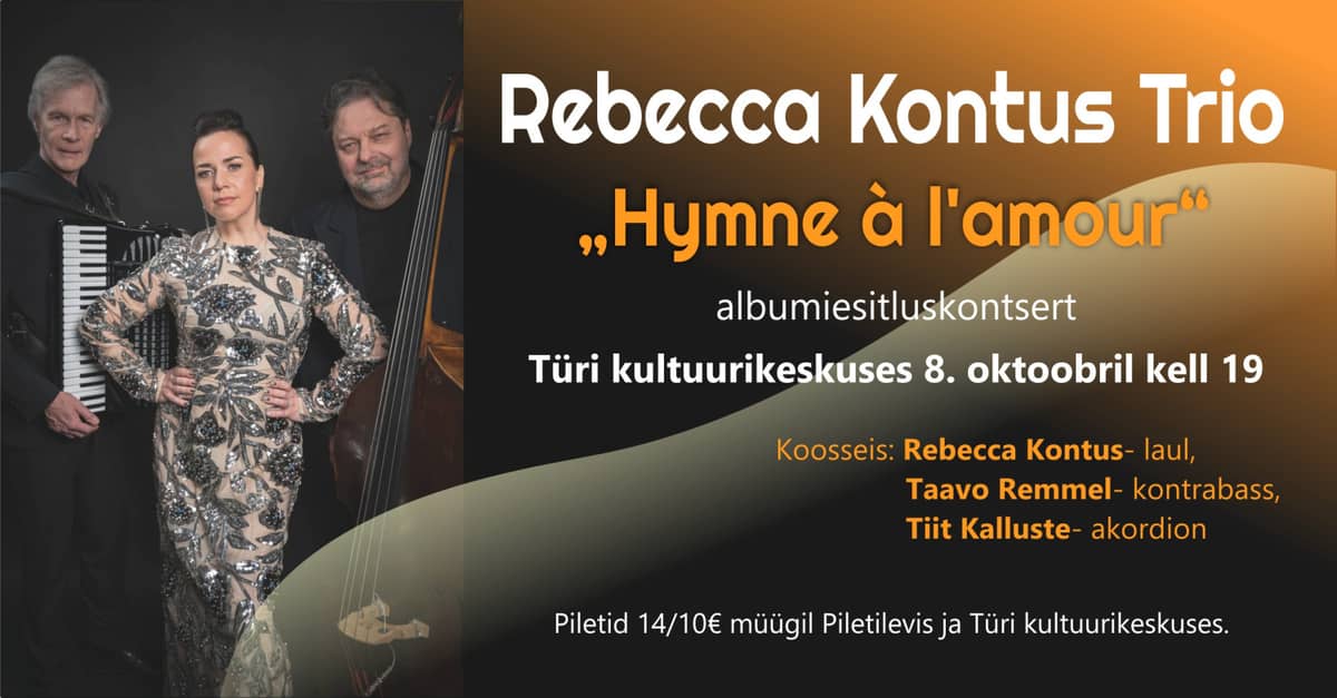 Rebecca Kontus Trio albumo "Hymne à l'amour" pristatymo koncertas