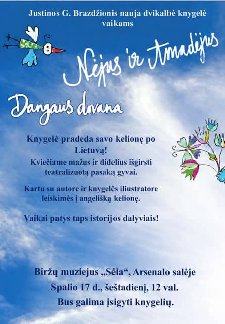 Justinos G. Brazdžionis dvikalbės knygelės vaikams „Nėjus ir Amadėjus“ pristatymas