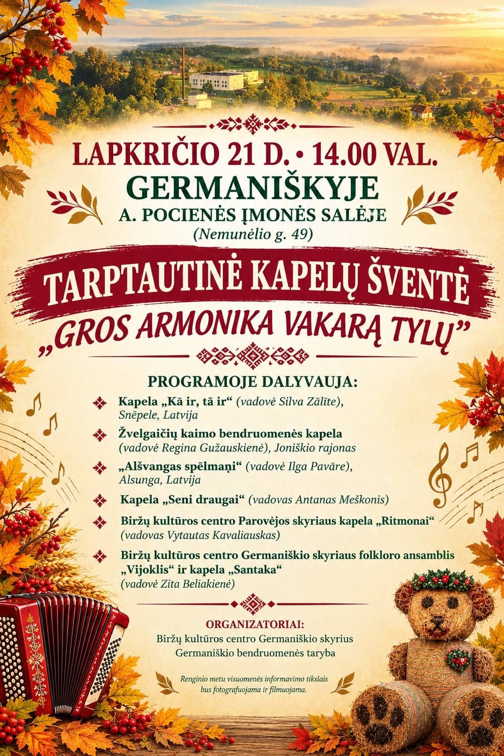 Tarptautinė kapelų šventė „Gros armonika vakarą tylų“