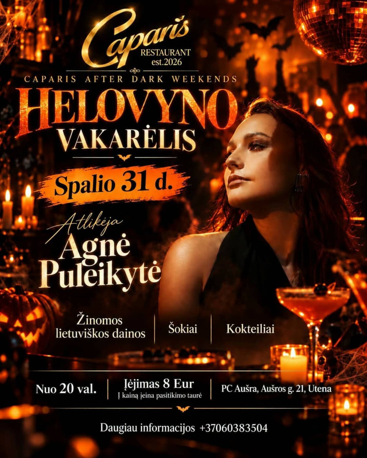 Helovyno vakarėlis restorane Caparis
