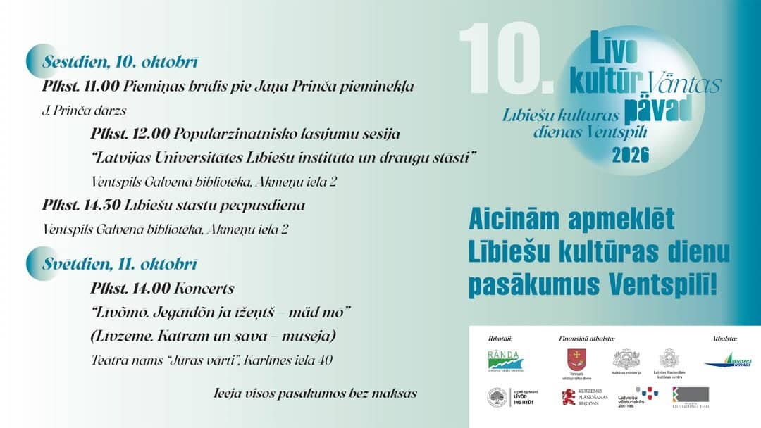 Lyvių kultūros dienos Ventspilyje – 10-osios