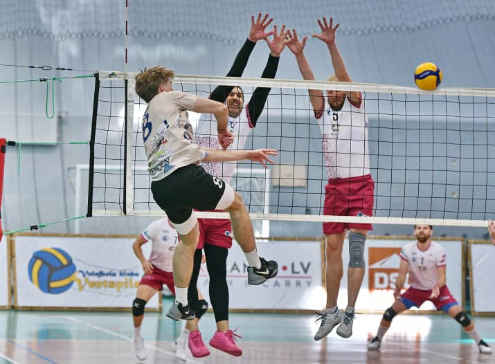 Latvijos čempionato Nacionalinės lygos tinklinio rungtynės VK Ventspils prieš Jēkabpils Juniori/JSS