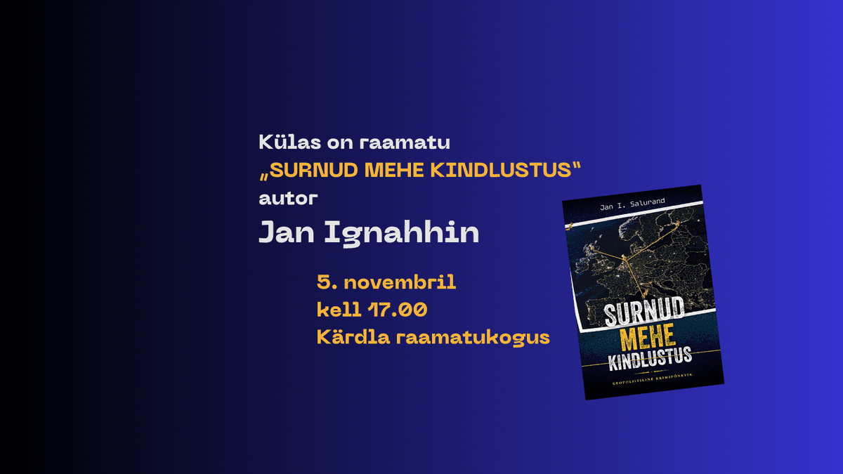 Külas on raamatu „Surnud mehe kindlustus“ autor Jan Ignahhin