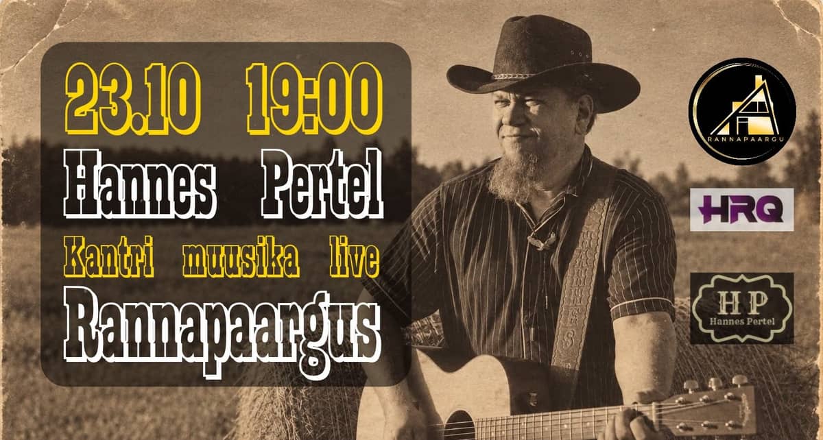Kantri vakaras „Rannapaargus“ – Hannes Pertel LIVE