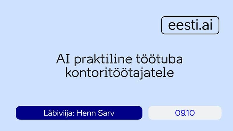 Kärdla – AI praktiline töötuba: kontoritöötajale