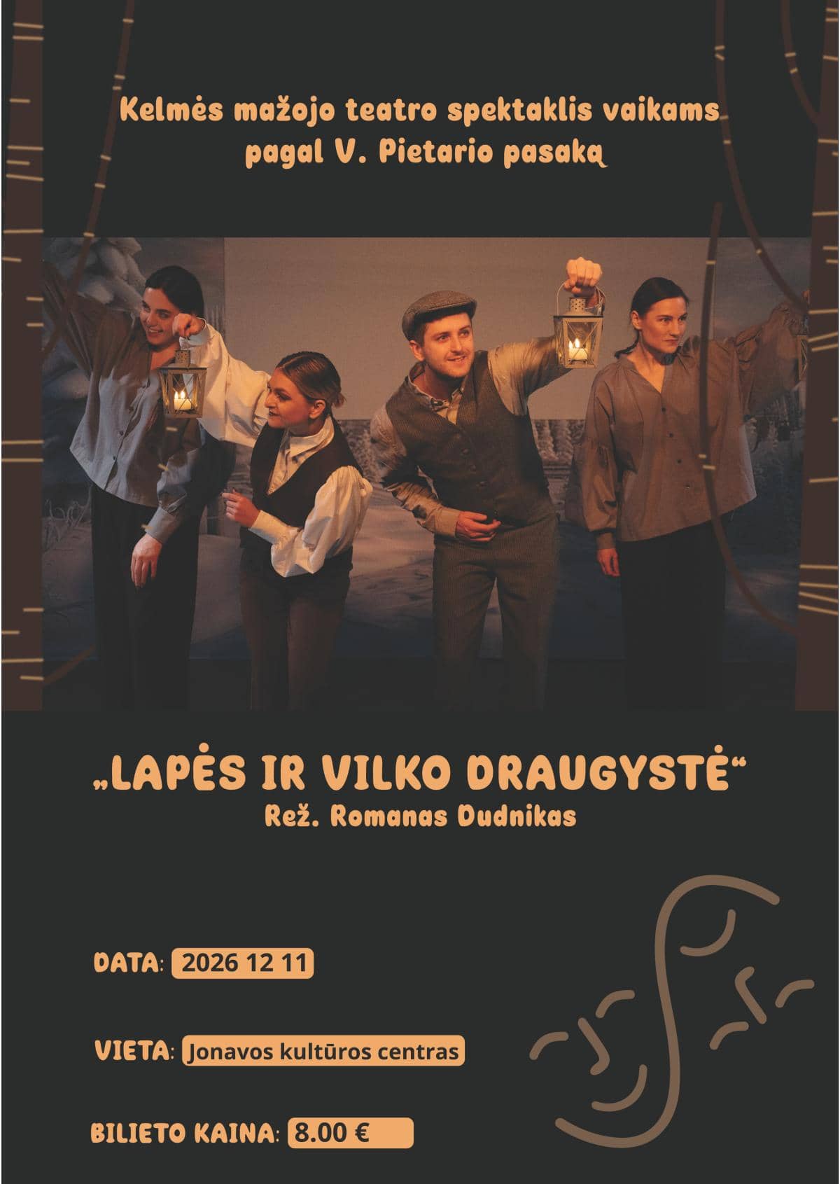 Spektaklis vaikams „Lapės ir vilko draugystė“