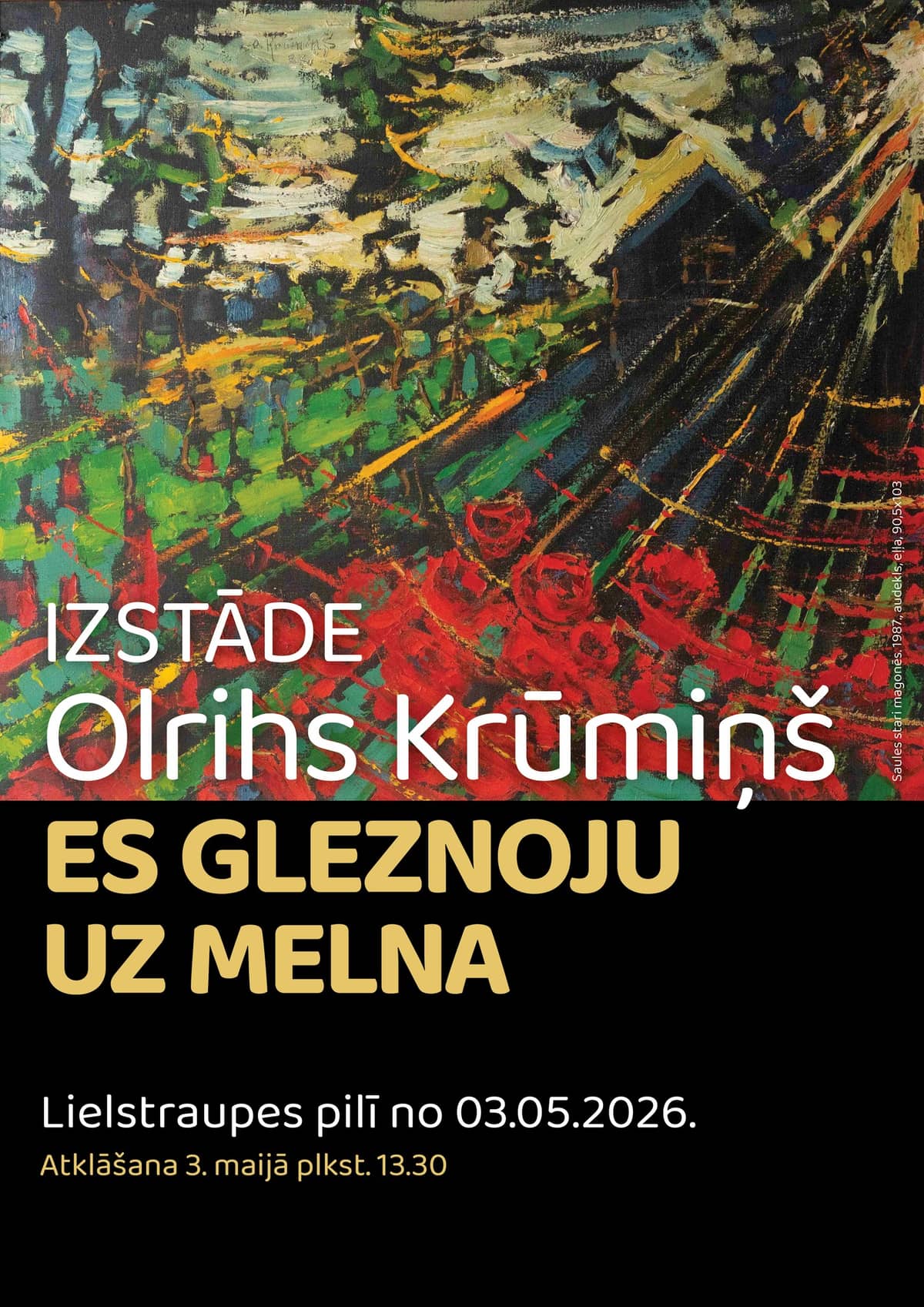 Olriho Krūmiņo tapybos darbų paroda „Aš tapau ant juodo…”