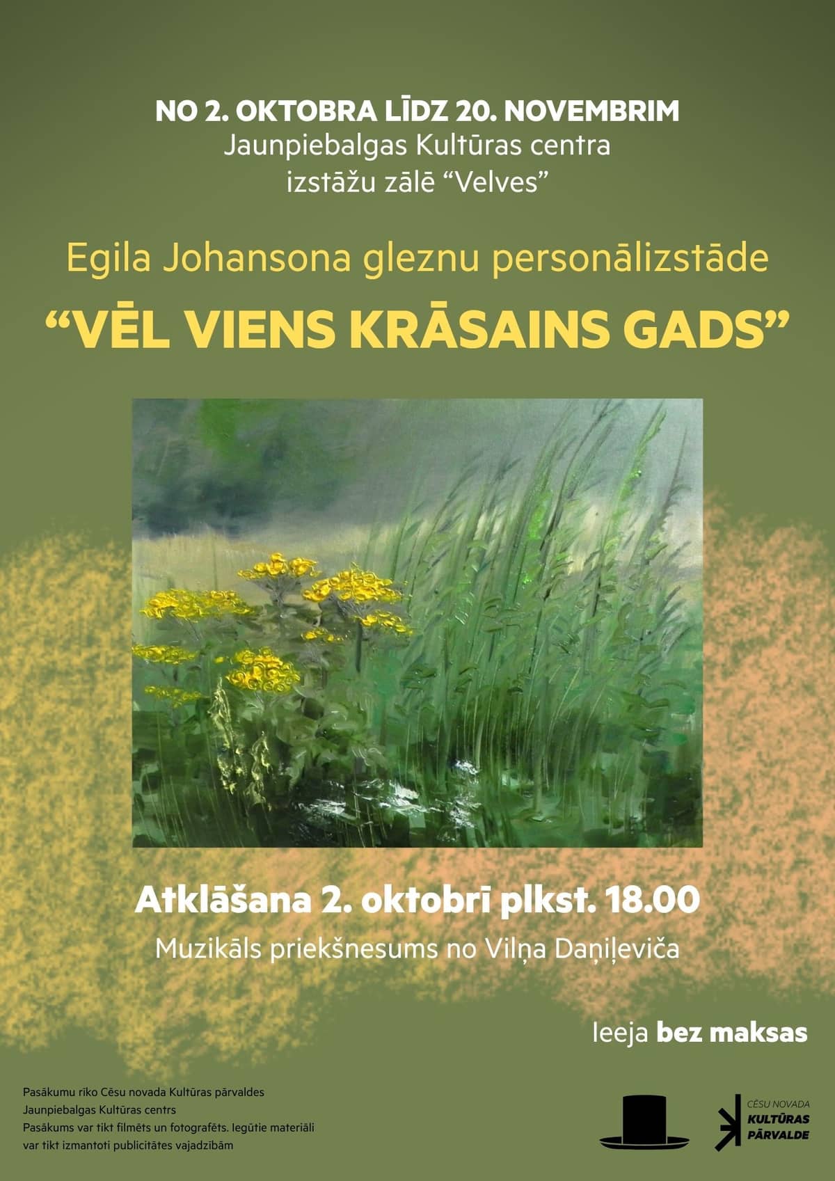 Egila Johansona tapybos darbų personalinė paroda „Dar vieni spalvingi metai”