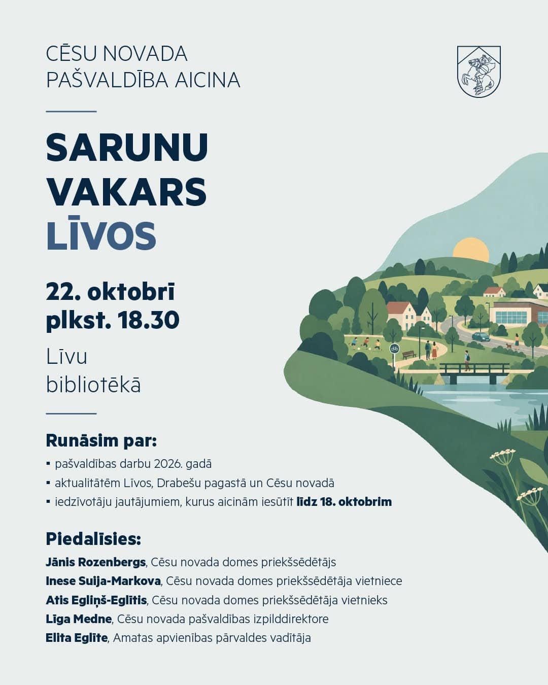 Savivaldybės vadovybės pokalbių vakaras su gyventojais Līvos